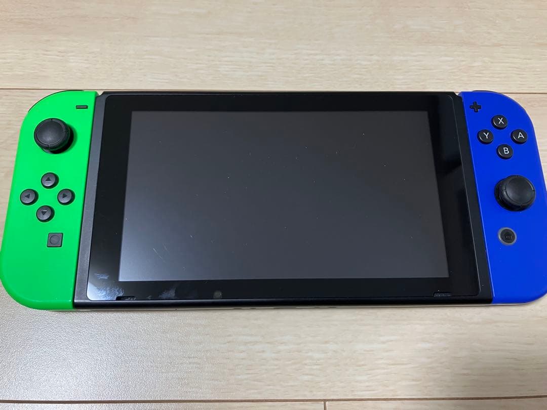 【ジャンク/液晶】Nintendo Switch 本体 青/緑 箱付 付属品完備