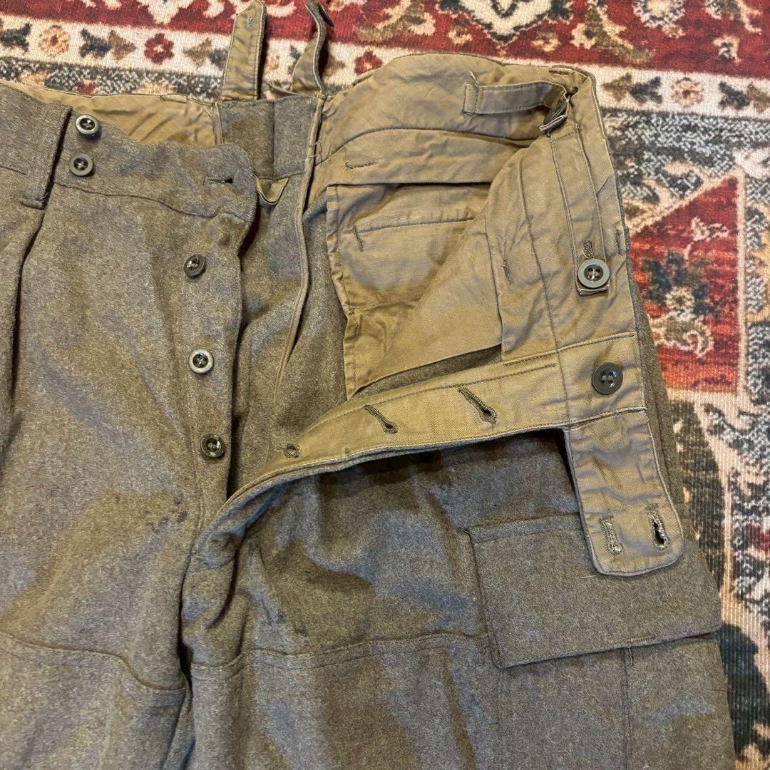 60s ドイツ軍 実物 ウール トラウザー カーゴパンツ ユーロ 84cm