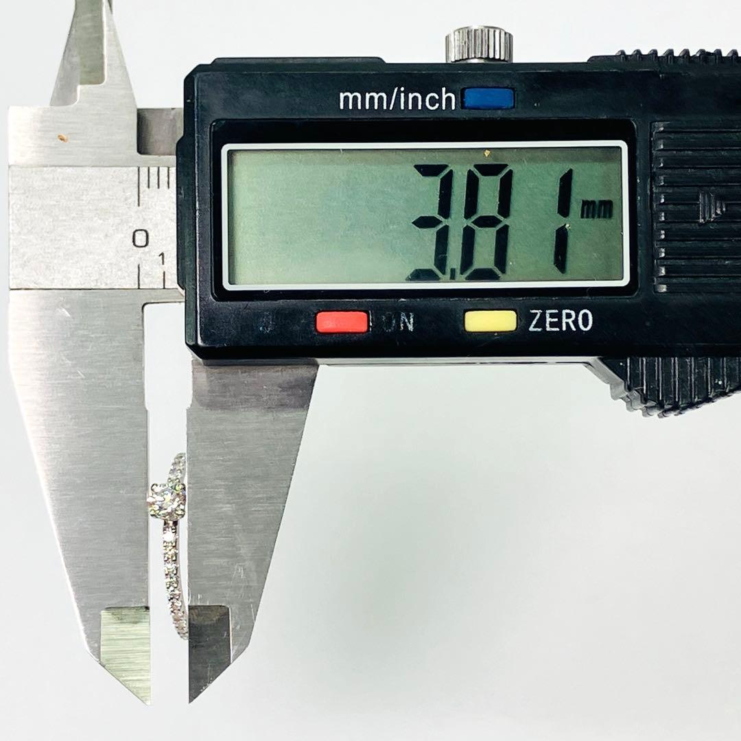 美品 K18WG 1粒ダイヤモンド フルエタニティリング D0.216D0.37