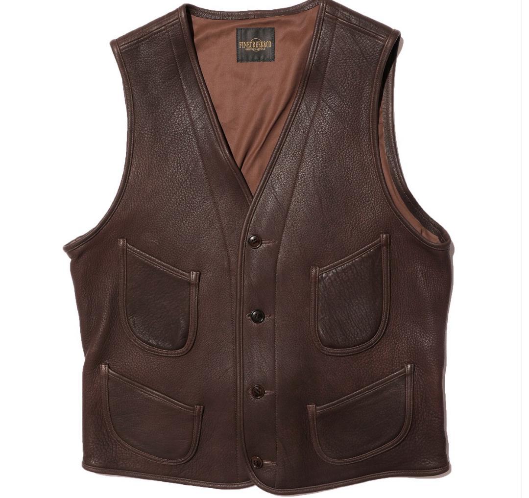 未使用　FINE CREEK　Jefferson Deer　鹿革　ディアスキン