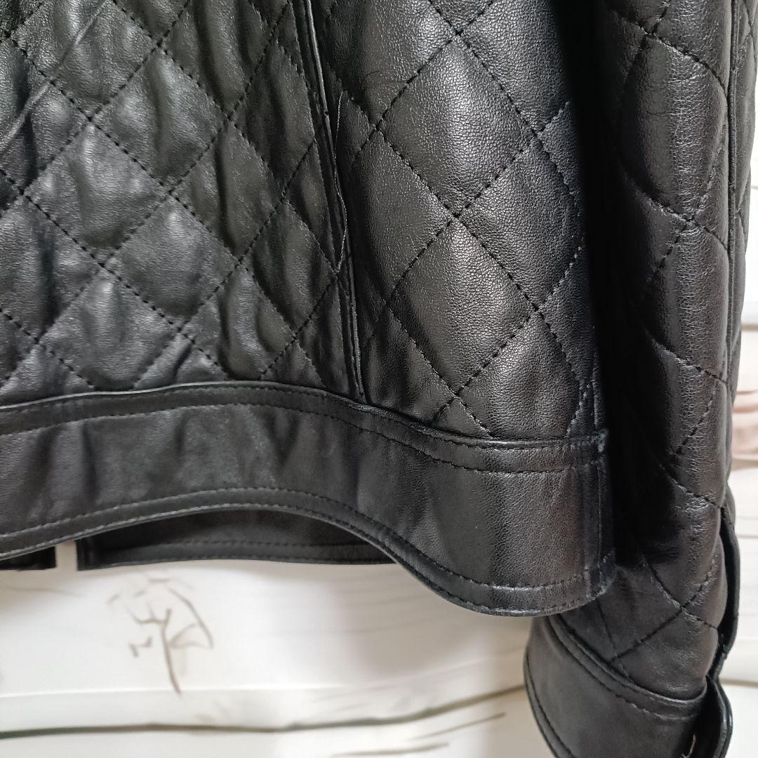 レザージャケット 羊革 【美品】 ライダース ブラック