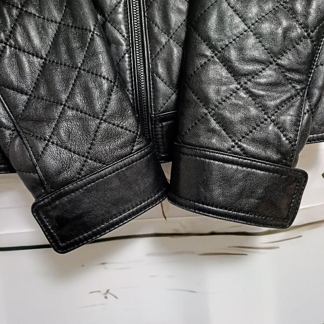 レザージャケット 羊革 【美品】 ライダース ブラック