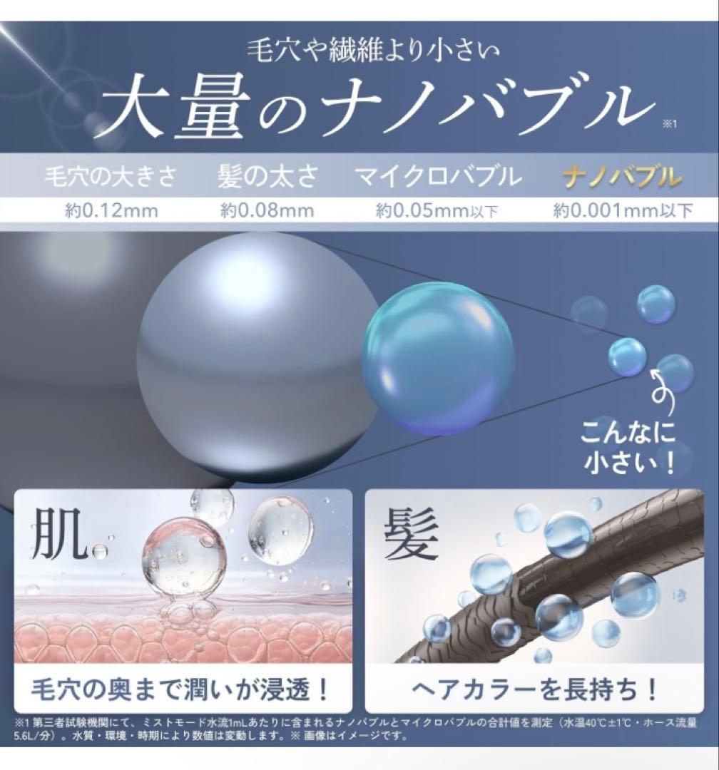UR.SALON パーフェクトケアバブル シャワーヘッド ナノバブル 塩素除去