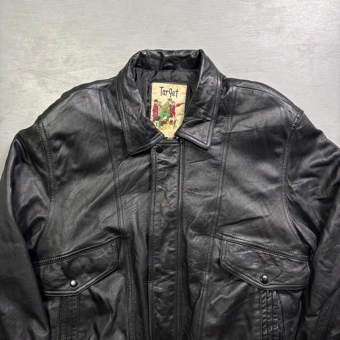 vintage A-2 レザージャケット　ラムレザー　羊革　短丈　ショート丈　M