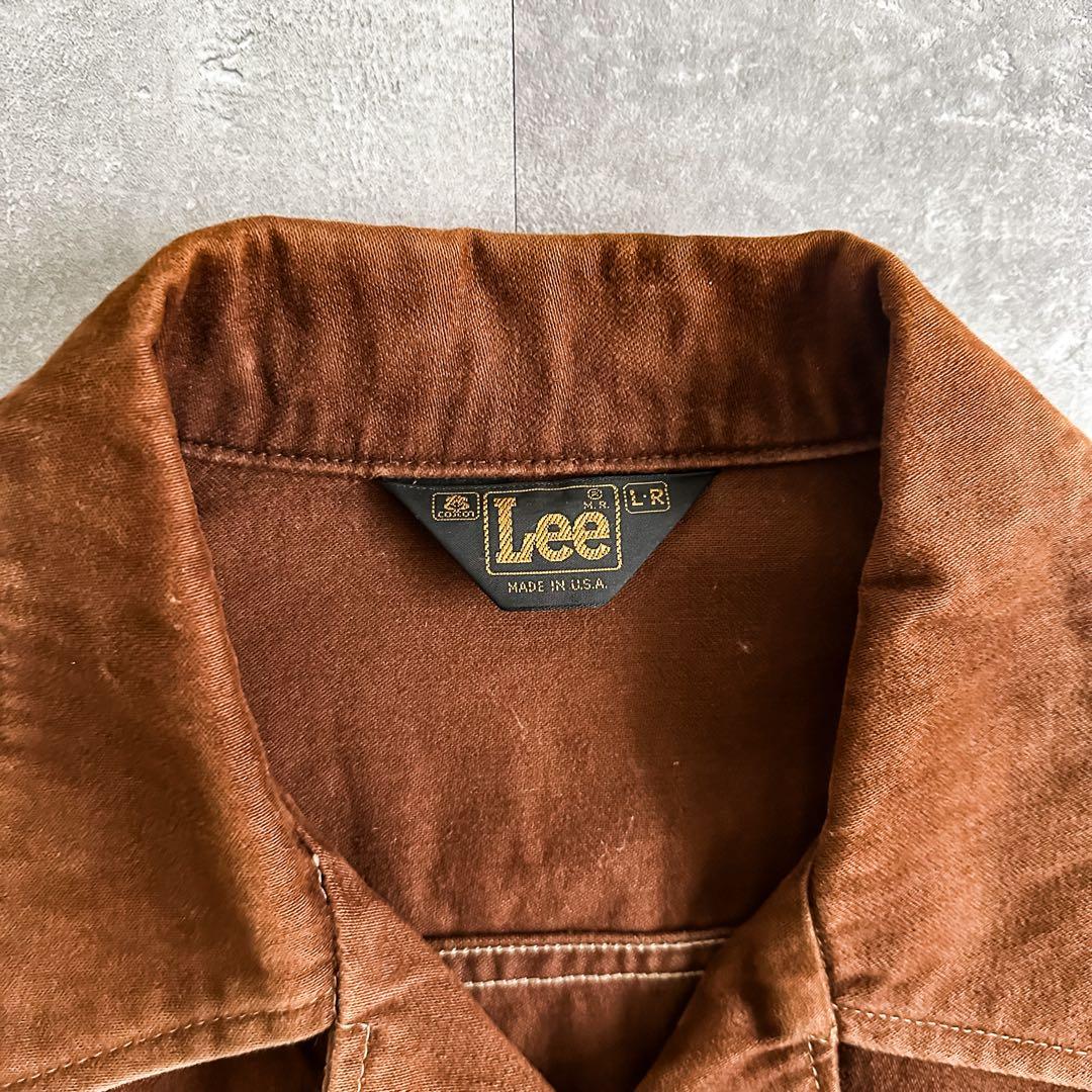 70s Lee リー USA製 ブラウン モールスキン トラッカー ジャケット