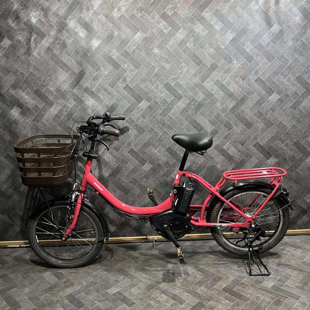 電動アシスト自転車 ピンク 前面バスケット付き