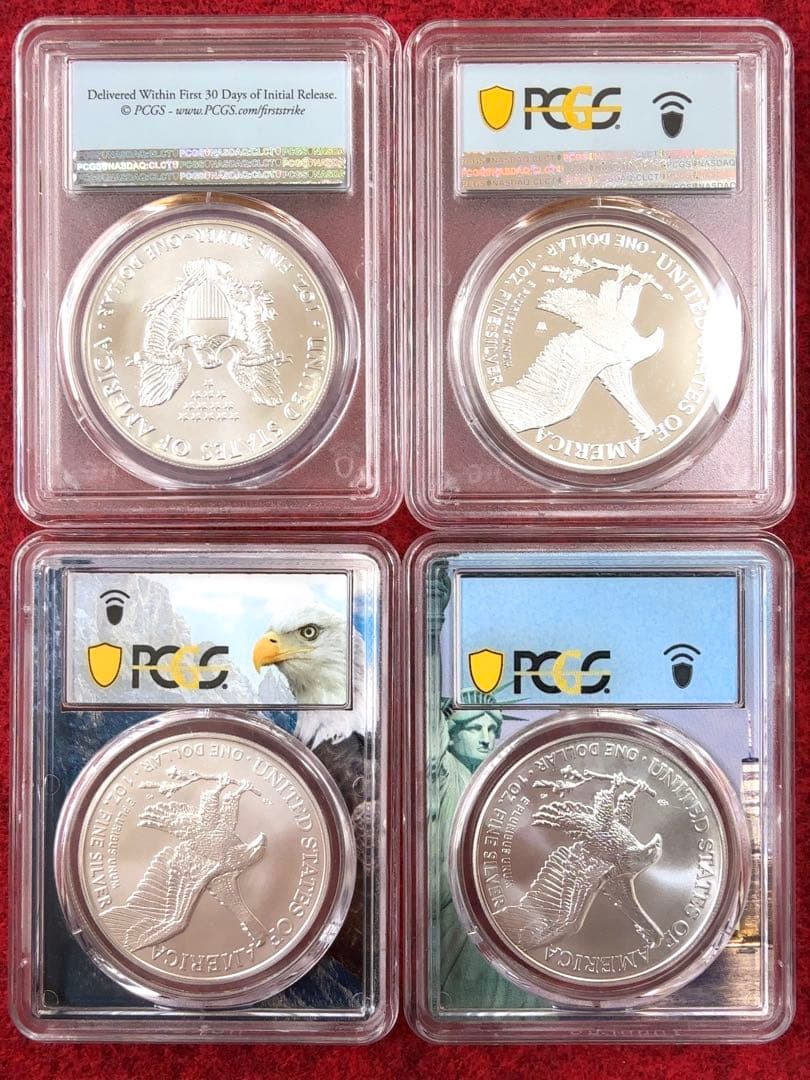 徳*安様 2021年 4枚セット PCGS MS70 PR70DCAM シルバー