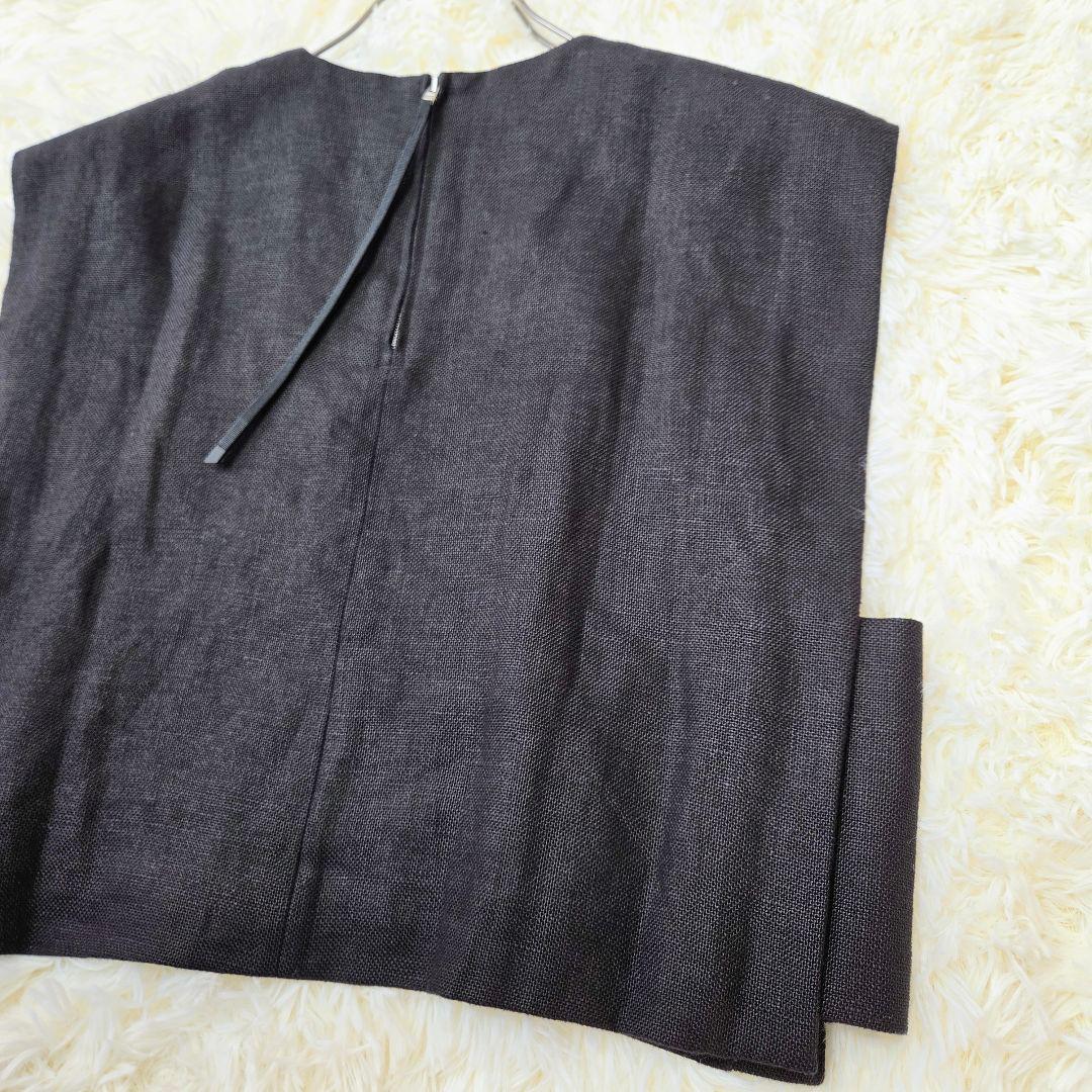 HYKE Linen cropped top クロップド リネン ベスト
