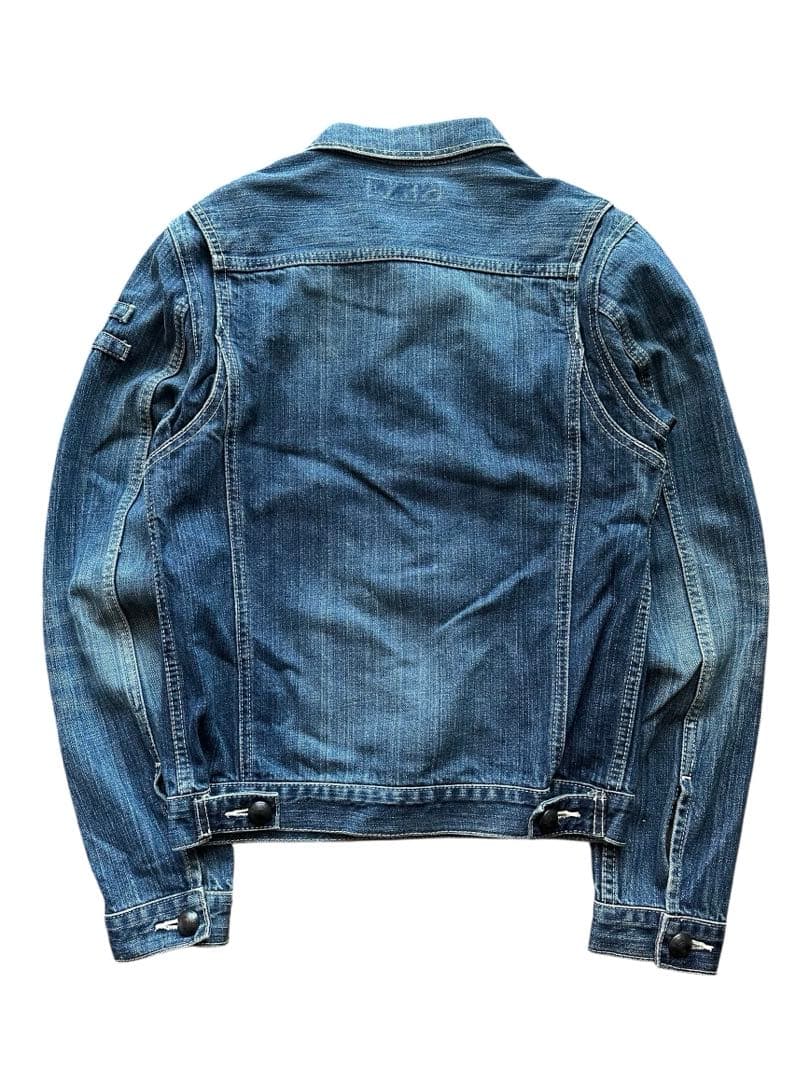 ジャケット・アウター studded faded denim jacket