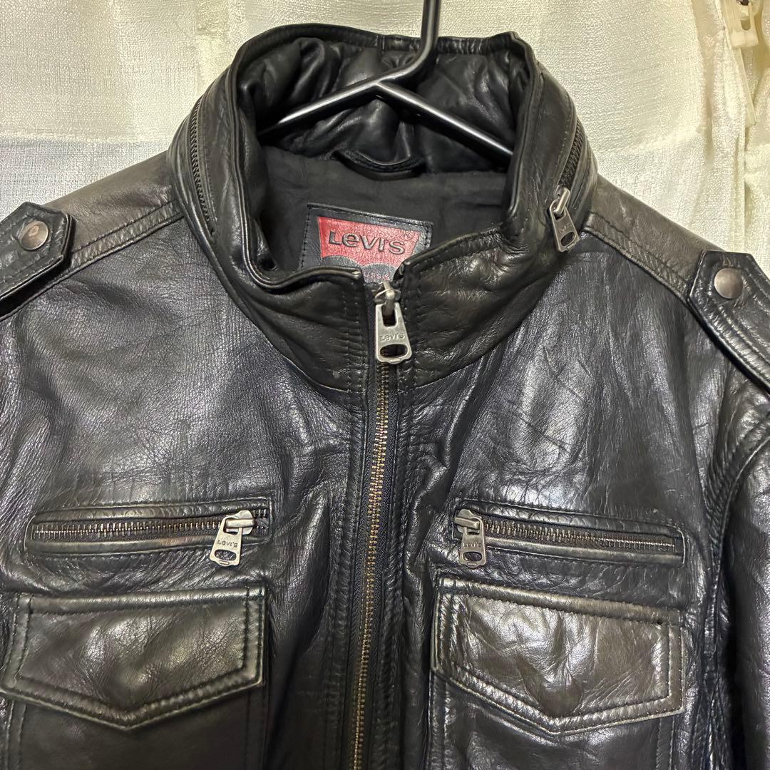 Levi's リーバイス　本革レザージャケット　ライダース　 L相当